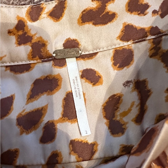 Free People Leopard Silk Skirt - Picture 3 of 3